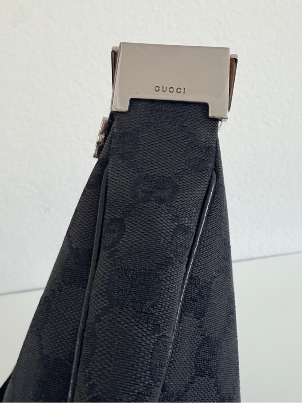 Gucci Black Monogram Crescent Shoulder Bag - Picture 9 of 15